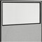 Global Industrial 60-1/4W x 72H Office Partition Panel with Partial Window, Gray 694665WGY - alternate 3